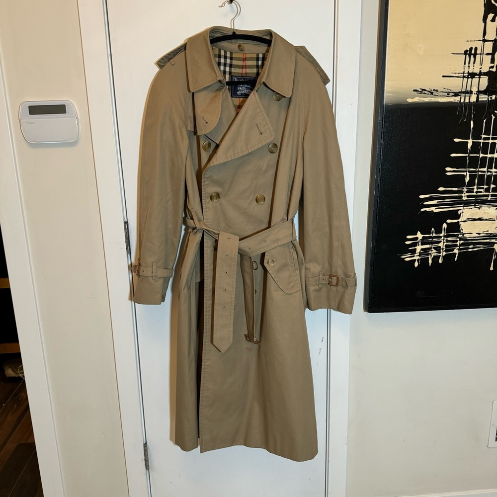 Vintage 1980s Burberrys Classic Trench Coat, Size 42 Regular